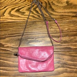 Pink HOBO small side purse with magnetic close.